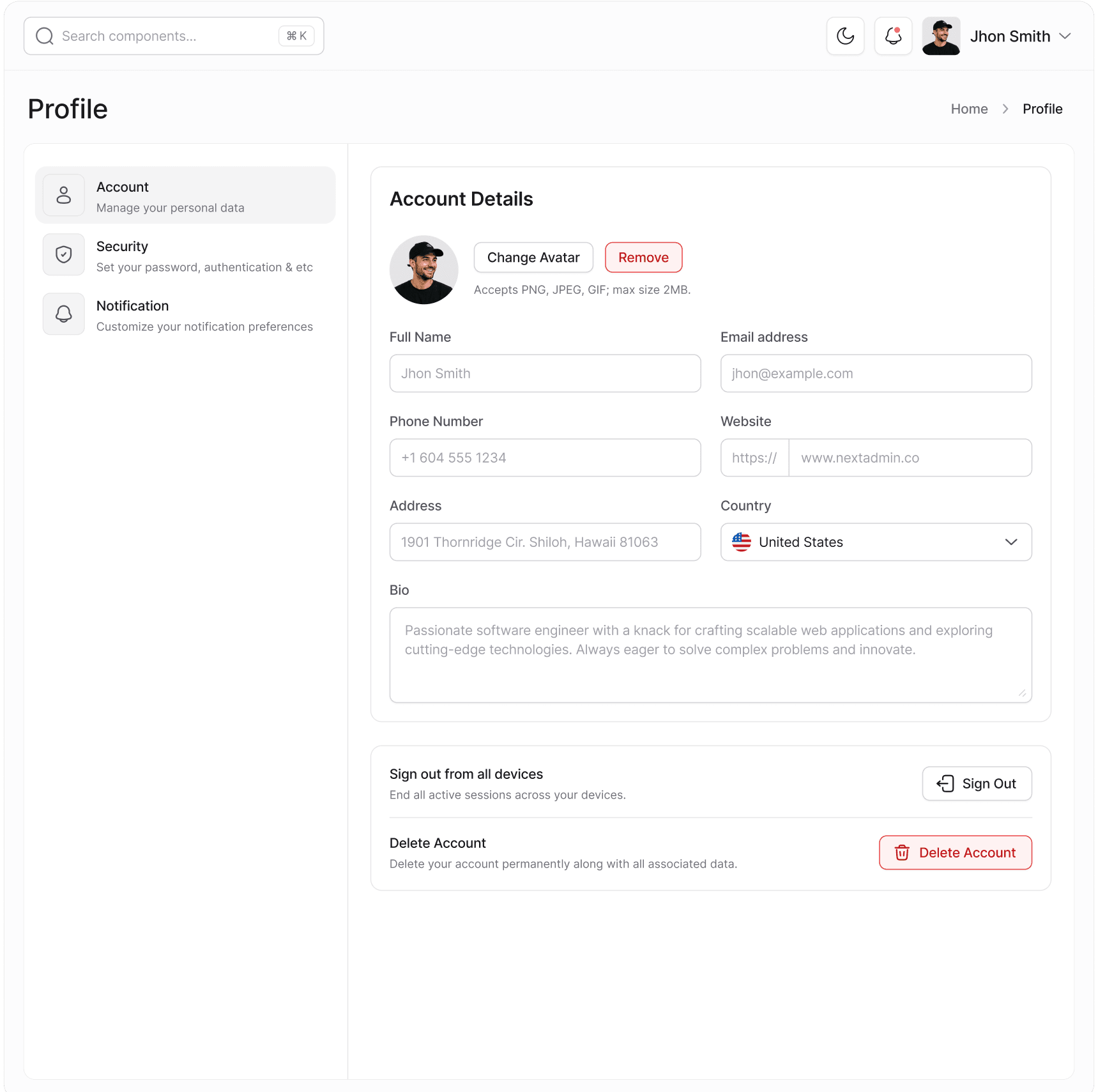 User Profile