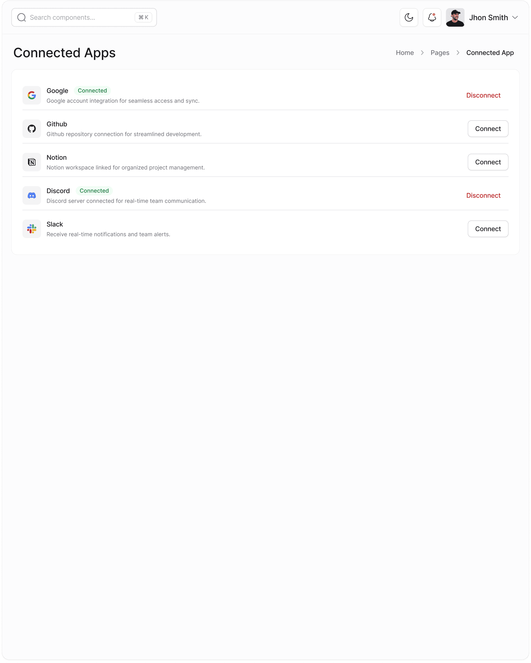 Connected Apps