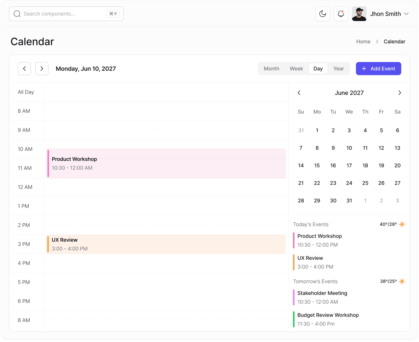 Calendar Day