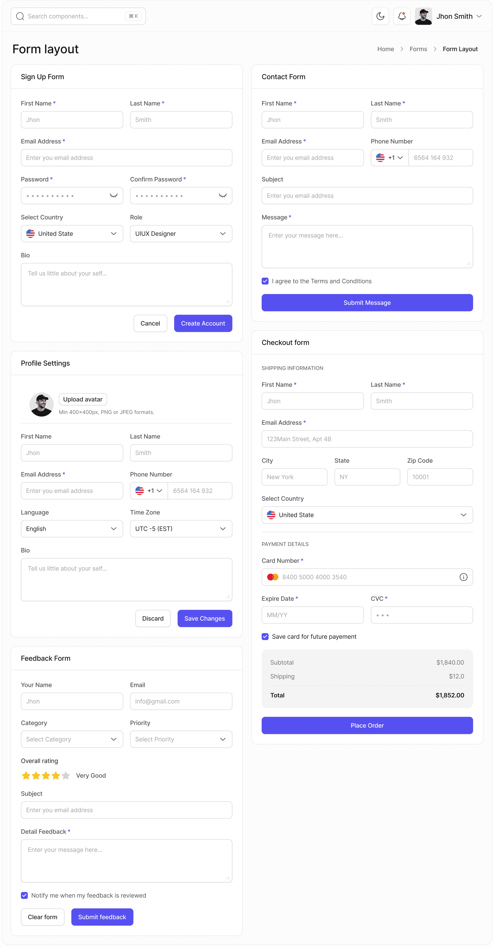 Form Layout