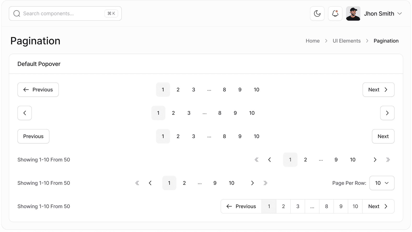 Pagination
