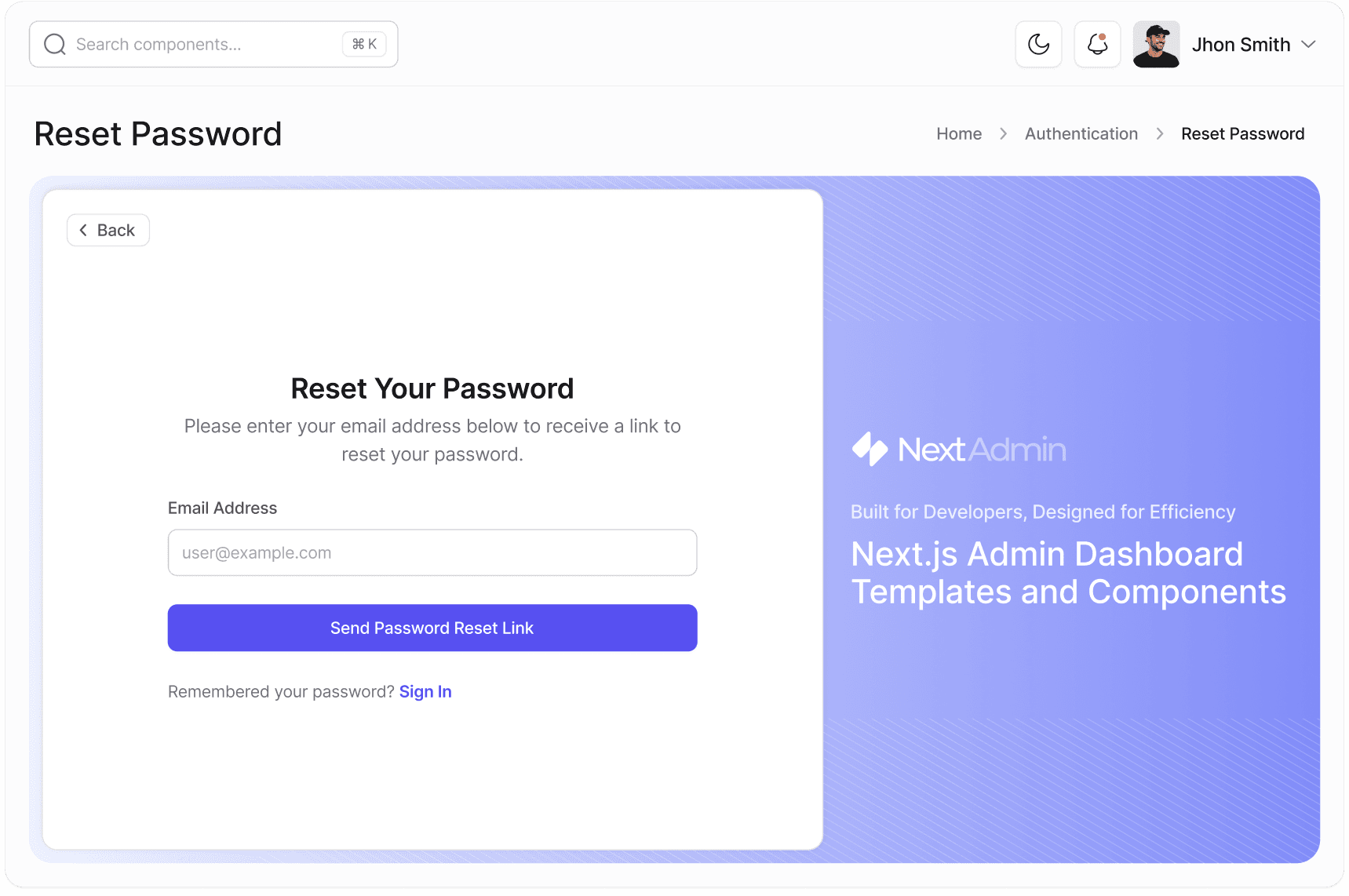 Reset Password