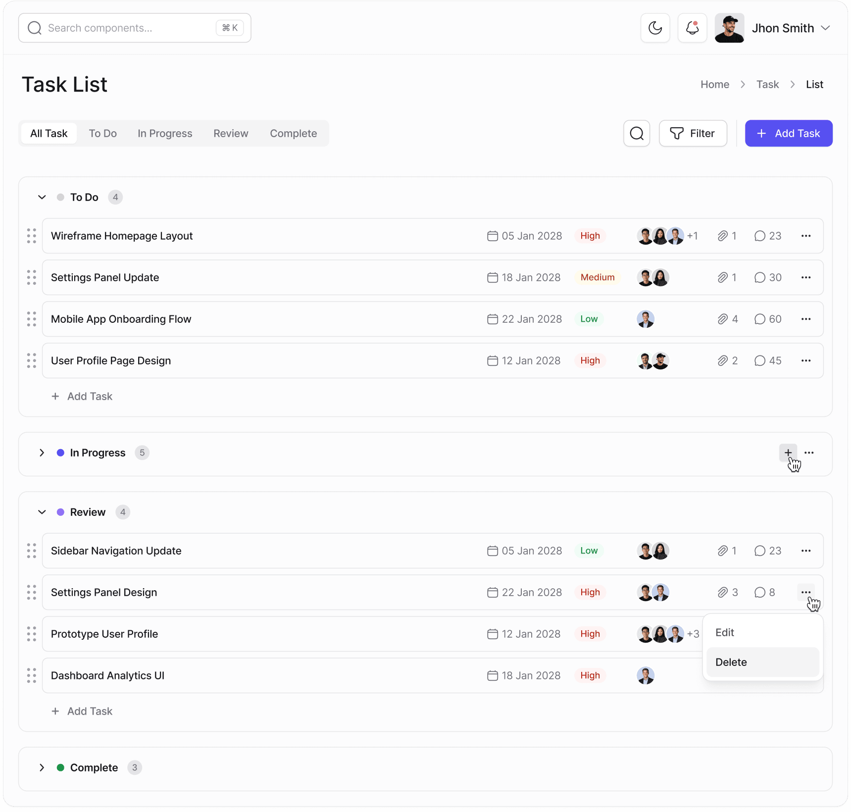 Task List