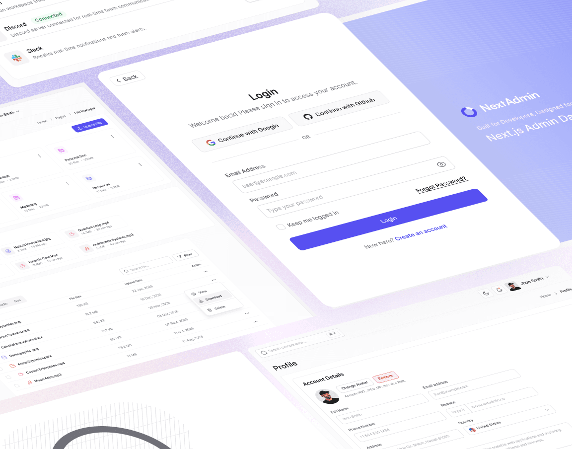 NextAdmin Dashboard Pages