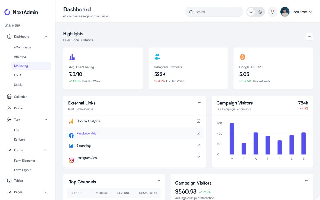 Marketing Dashboard