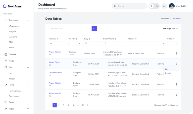 Data Tables