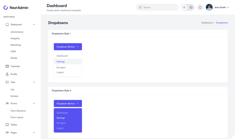 Dropdowns