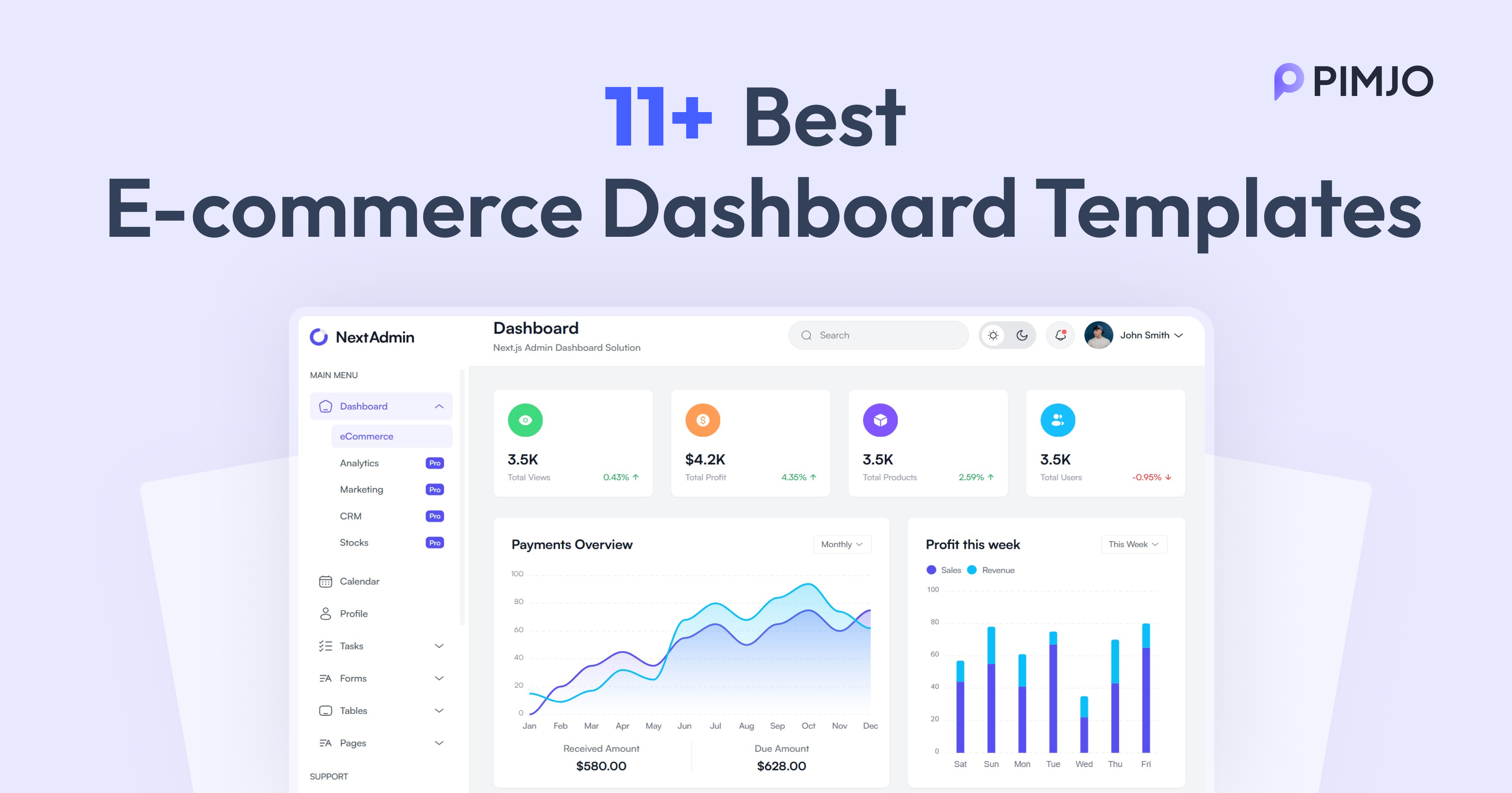 11+ Best eCommerce Admin Dashboard Templates for 2026